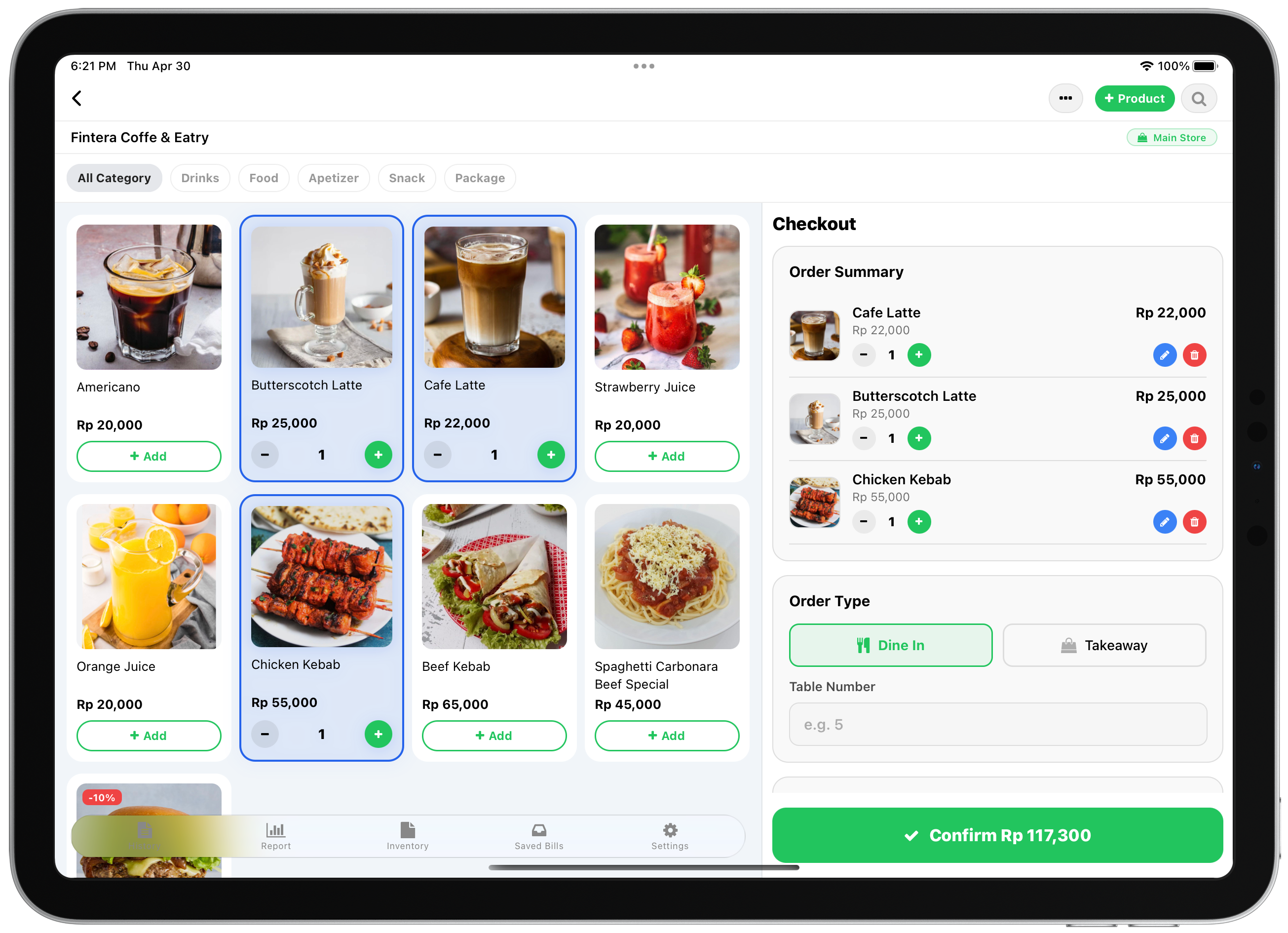 Fintera POS dashboard illustrating sales and business management in one place
